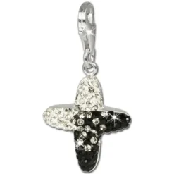 SilberDream Glitzer Charm Kreuz Zirkonias ICE 925 GSC005