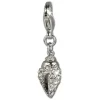 SilberDream Glitzer Charm Muschel Zirkonias weiss GSC202