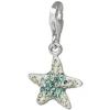 SilberDream Glitzer Charm Seestern blau Zirkonias 925 GSC307