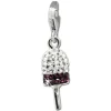 SilberDream Glitzer Charm Eis am Stiel Zirkonia Kristalle GSC547V