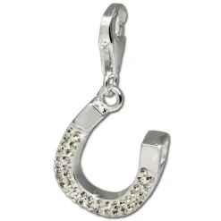 SilberDream Glitzer Charm Hufeisen Zirkonias 925 GSC214W