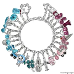 SilberDream Glitzer Charm SpaceBodo blau Zirkonia Kristall 925 GSC527H