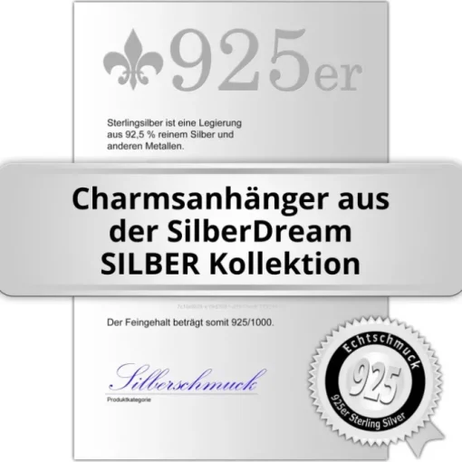 SilberDream Glitzer Charm Kleid rot Zirkonia Kristalle GSC520R