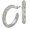SilberDream Glitzer Creole Glamour weiß Zirkonias GSO212W