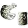 SilberDream Glitzer Creole Beauty Preciosa Kristalle schwarz GSO007
