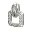 SilberDream Glitzer Kettenanhänger Square Zirkonia weiß Damen 925 Silber GSH402W