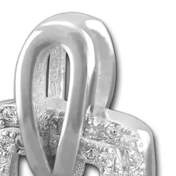 SilberDream Glitzer Kettenanhänger Square Zirkonia weiß Damen 925 Silber GSH402W