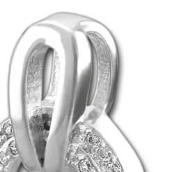 SilberDream Glitzer Kettenanhänger Round Zirkonia weiß Damen 925 Silber GSH403W