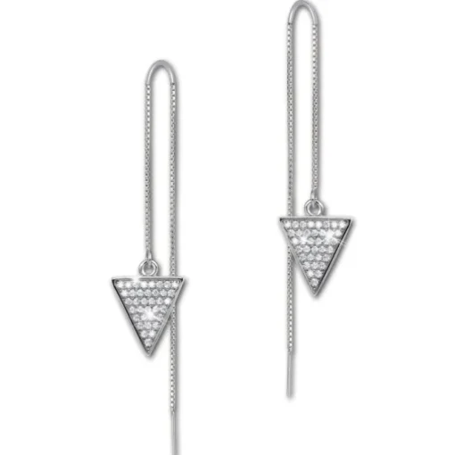 SilberDream Glitzer Ohrhänger Dreieck Zirkonia weiß 925er Silber Ohrring GSO442W
