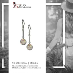 SilberDream Glitzer Ohrhänger 925 Zirkonias weiß GSO101