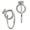 SilberDream Glitzer Ohrstecker Creole Zirkonia weiß 925 Silber Ohrring GSO510W