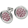 SilberDream Glitzer Ohrstecker Zirkoniascheibe pink 925 Silber GSO219P