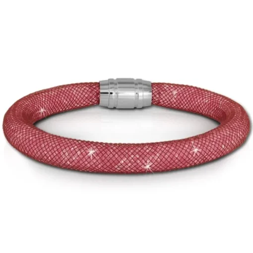 SilberDream Glitzerarmband Minikristalle rosa 20cm Armband Damen SDA050A0