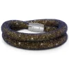 SilberDream Glitzerarmband Minikristalle goldfarbenen Doppelarmband SDA051N9