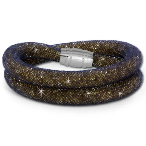 SilberDream Glitzerarmband Minikristalle goldfarbenen Doppelarmband SDA051N9