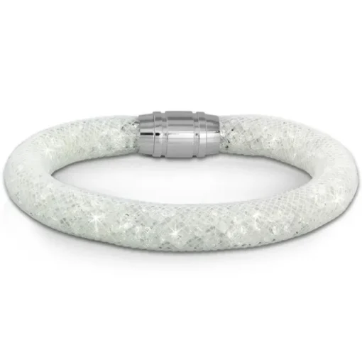 SilberDream Glitzerarmband Minikristalle weiß 18cm Armband Damen SDA050W9