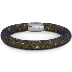 SilberDream Glitzerarmband Minikristalle goldfarben 18cm Armband Damen SDA050N9
