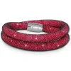 SilberDream Glitzerarmband Minikristalle fuchsia Doppelarmband Damen SDA051P0