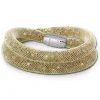 SilberDream Glitzerarmband Minikristalle goldfarbenen Doppelarmband SDA051Y0