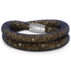 SilberDream Glitzerarmband Minikristalle goldfarbenen Doppelarmband SDA051N0