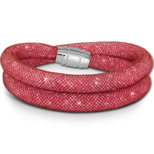 SilberDream Glitzerarmband Minikristalle rosa Doppelarmband Damen SDA051A0