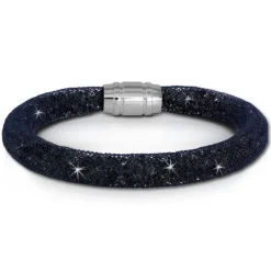 SilberDream Glitzerarmband Minikristalle blaugrau 18cm Armband Damen SDA050B9