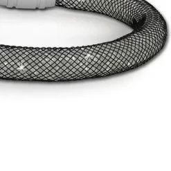 SilberDream Glitzerarmband Minikristalle schwarz/weiß 18cm Armband SDA050K9