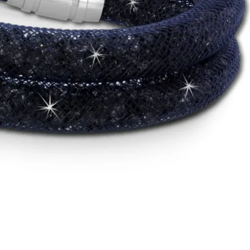 SilberDream Glitzerarmband Minikristalle blaugrau Doppelarmband Damen SDA051B0