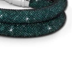 SilberDream Glitzerarmband Minikristalle grün Doppelarmband Damen SDA051G9
