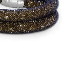 SilberDream Glitzerarmband Minikristalle goldfarbenen Doppelarmband SDA051N0