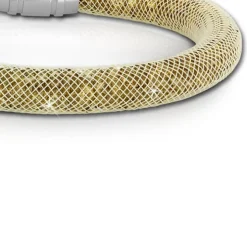 SilberDream Glitzerarmband Minikristalle goldfarben 18cm Armband Damen SDA050Y9