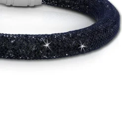 SilberDream Glitzerarmband Minikristalle blaugrau 18cm Armband Damen SDA050B9
