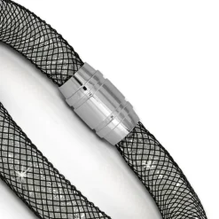SilberDream Glitzerarmband Minikristalle schwarz/weiß 18cm Armband SDA050K9