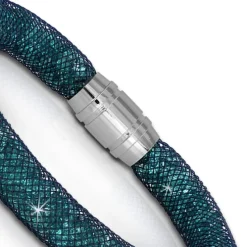 SilberDream Glitzerarmband Minikristalle türkis 18cm Armband Damen SDA050T9