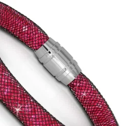 SilberDream Glitzerarmband Minikristalle fuchsia 20cm Armband Damen SDA050P0