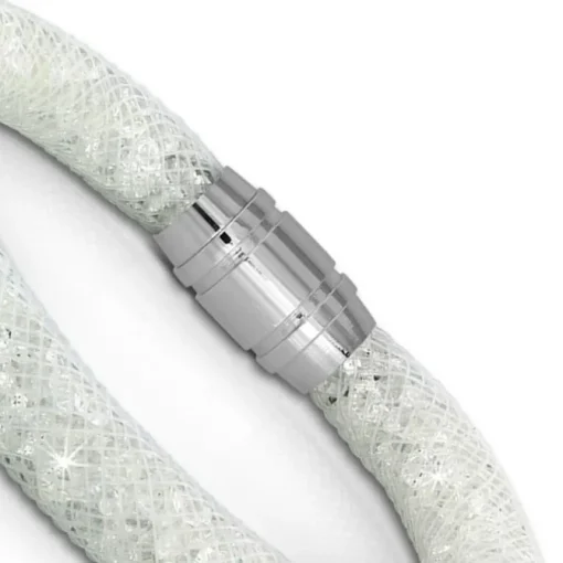 SilberDream Glitzerarmband Minikristalle weiß 18cm Armband Damen SDA050W9