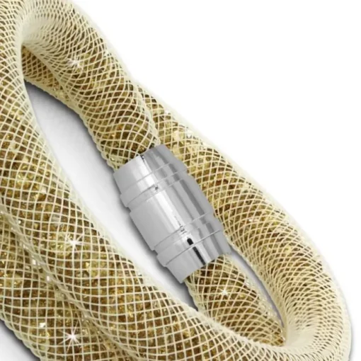 SilberDream Glitzerarmband Minikristalle goldfarbenen Doppelarmband SDA051Y9