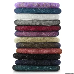 SilberDream Glitzerarmband Minikristalle flieder Doppelarmband Damen SDA051V0