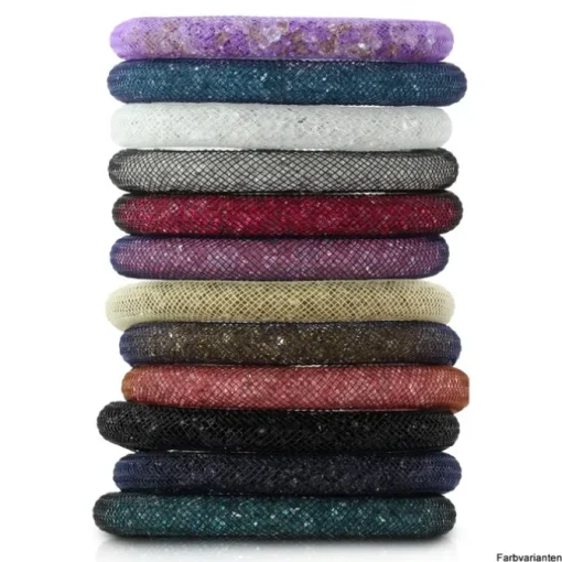 SilberDream Glitzerarmband Minikristalle flieder Doppelarmband Damen SDA051V0