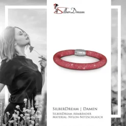 SilberDream Glitzerarmband Minikristalle rosa 20cm Armband Damen SDA050A0