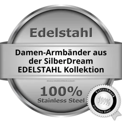SilberDream Glitzerarmband Minikristalle schwarz/weiß 18cm Armband SDA050K9