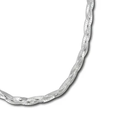 SilberDream Halskette geflochten 925 Sterling Silber Damen 45cm SDK28345J