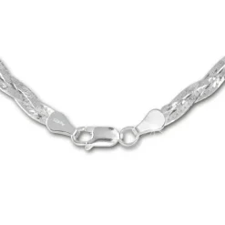 SilberDream Halskette geflochten 925 Sterling Silber Damen 45cm SDK28345J