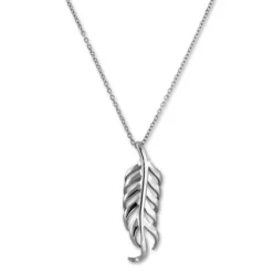 SilberDream Halskette mit Anhänger Feder 44cm - 47cm 925er Silber SDK50544J