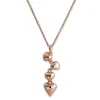SilberDream Halskette mit Anhänger Herzen rose 44cm - 47cm 925 Silber SDK50644E
