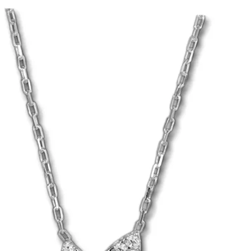 SilberDream Halskette mit Anhänger Fee Zirkonia weiß 45cm 925er Silber SDK4982W