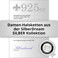 SilberDream Halskette mit Anhänger Engel Zirkonia 44,5cm 925er Silber SDK4985W
