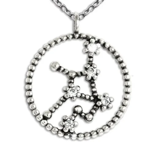 SilberDream Halskette Sternzeichen Jungfrau 925 Silber 45cm Damen Kette SDK8509W