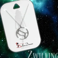 SilberDream Halskette Sternzeichen Zwilling 925 Silber 45cm Damen Kette SDK8506W