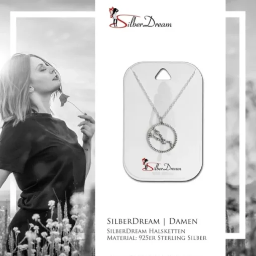 SilberDream Halskette Sternzeichen Stier 925 Silber 45cm Damen Kette SDK8505W